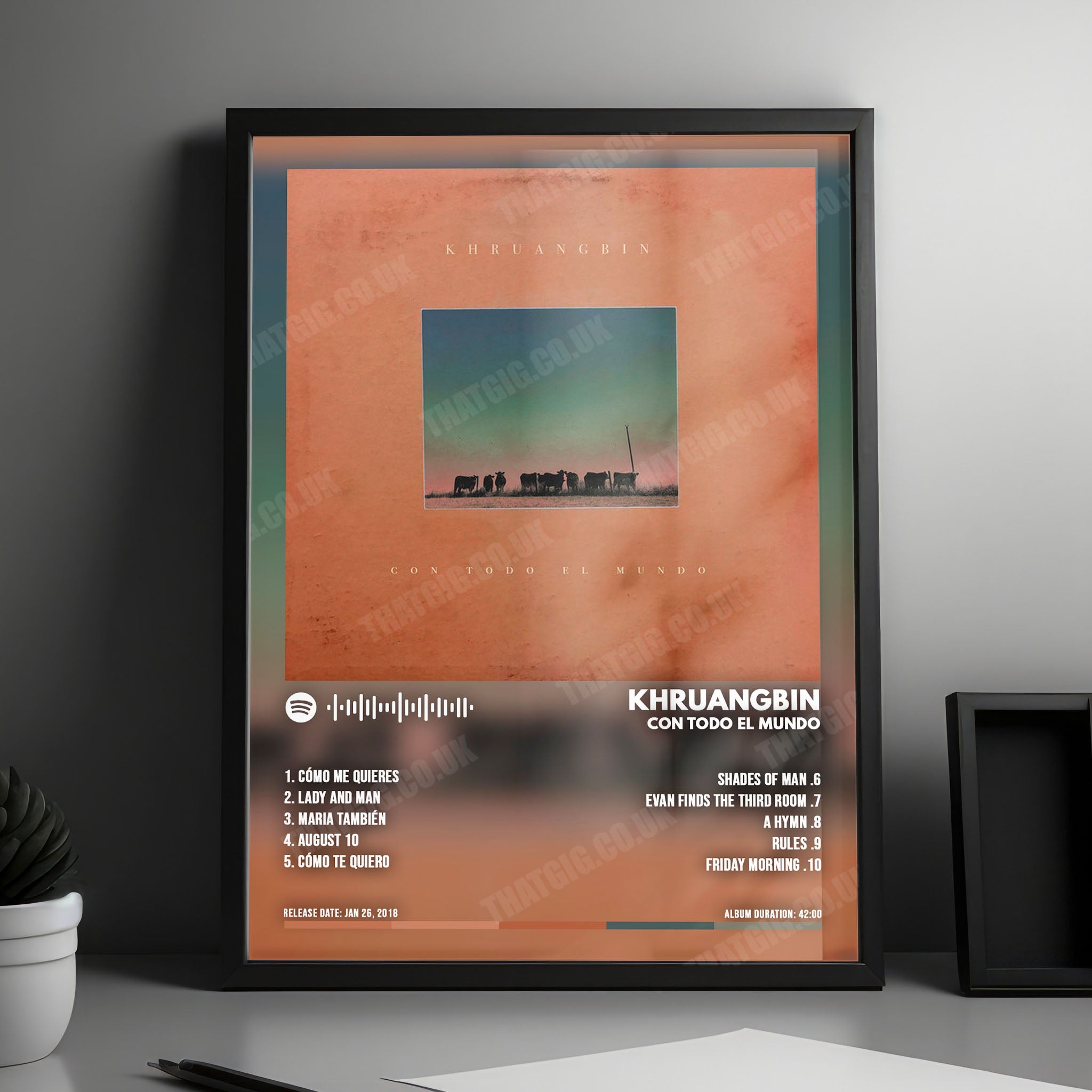 Khruangbin "Con Todo El Mundo" Album Cover Poster - with Complete Tracklist