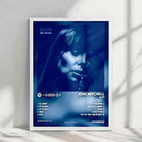 Joni Mitchell "Blue  " Album Cover Poster - with Complete Tracklist