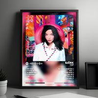 Björk "Post" Album Cover Poster - with Complete Tracklist