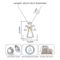 Guardian Angel Necklace with Quote Card Created with Zircondia® Crystals