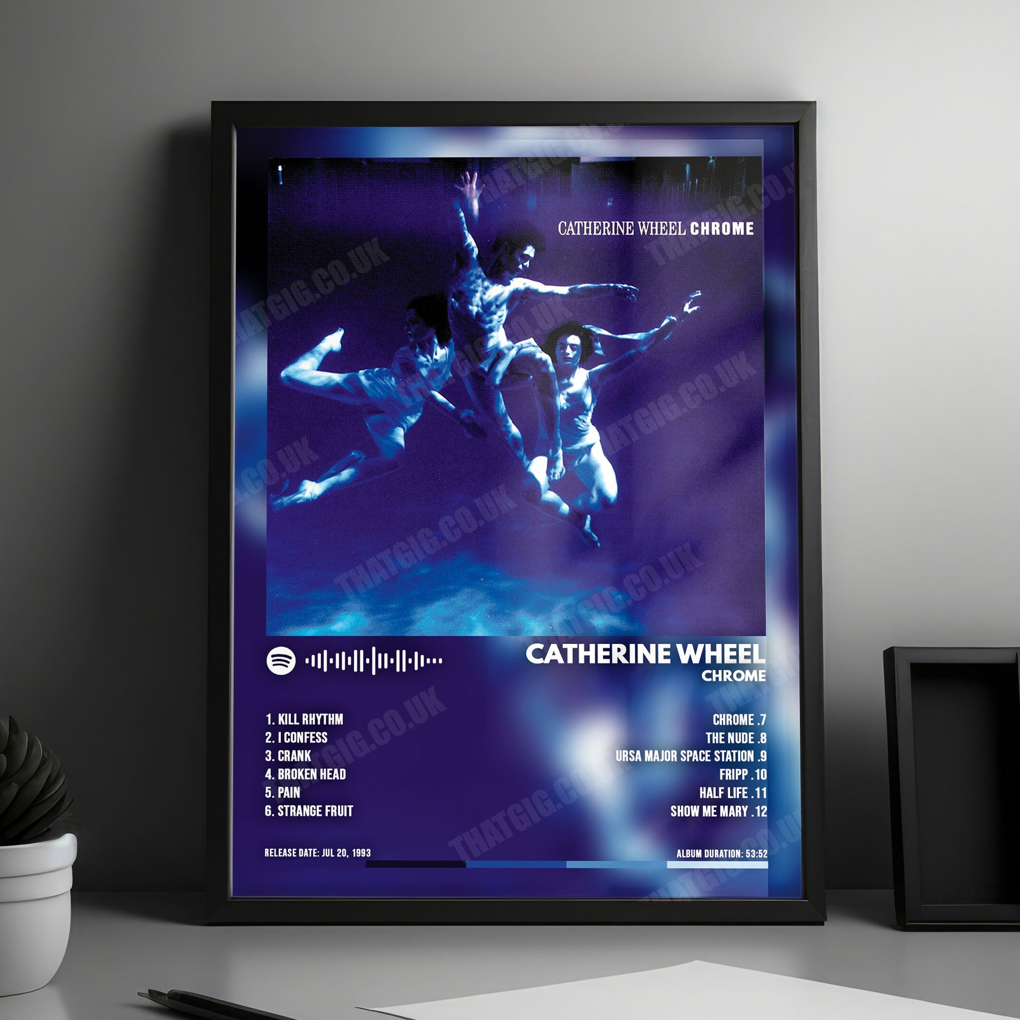 Catherine Wheel "Chrome" Album Cover Poster - with Complete Tracklist