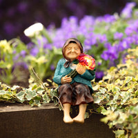 Grandmother Solar Garden Ornament Light Up Statue