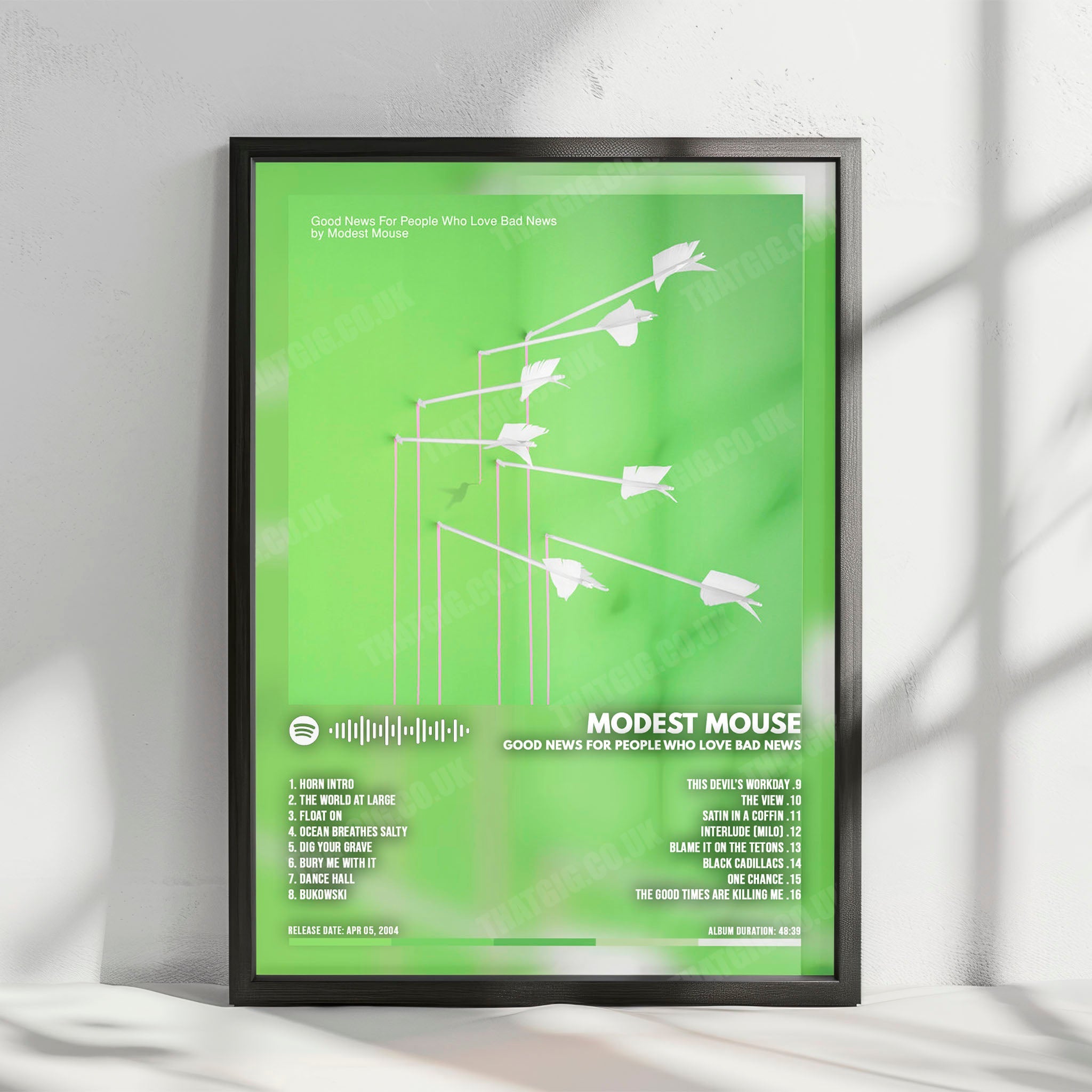 Modest Mouse "Good News For People Who Love Bad News" Album Cover Poster - with Complete Tracklist