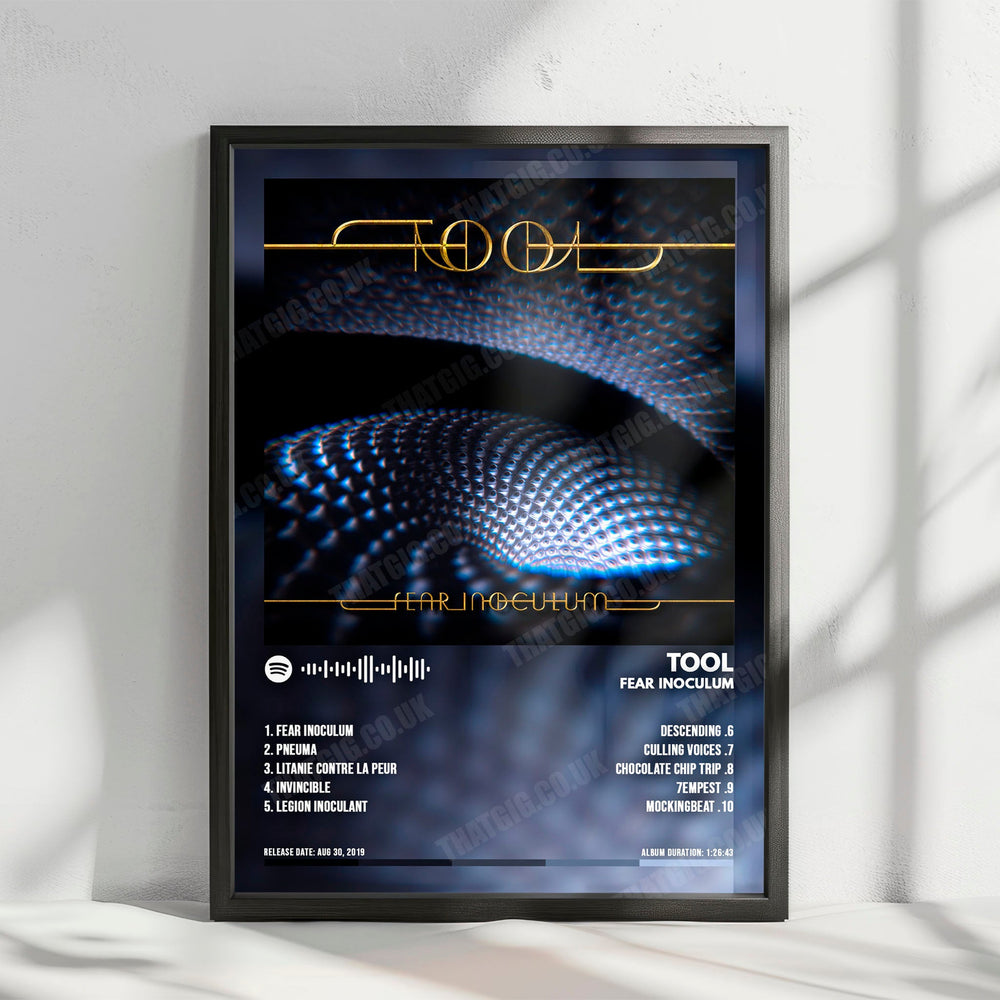 Tool "Fear Inoculum" Album Cover Poster - with Complete Tracklist