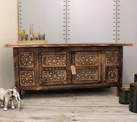 Mehanadi Rectangle Moroccan Coffee Table Hand Carved with Storage Compartment