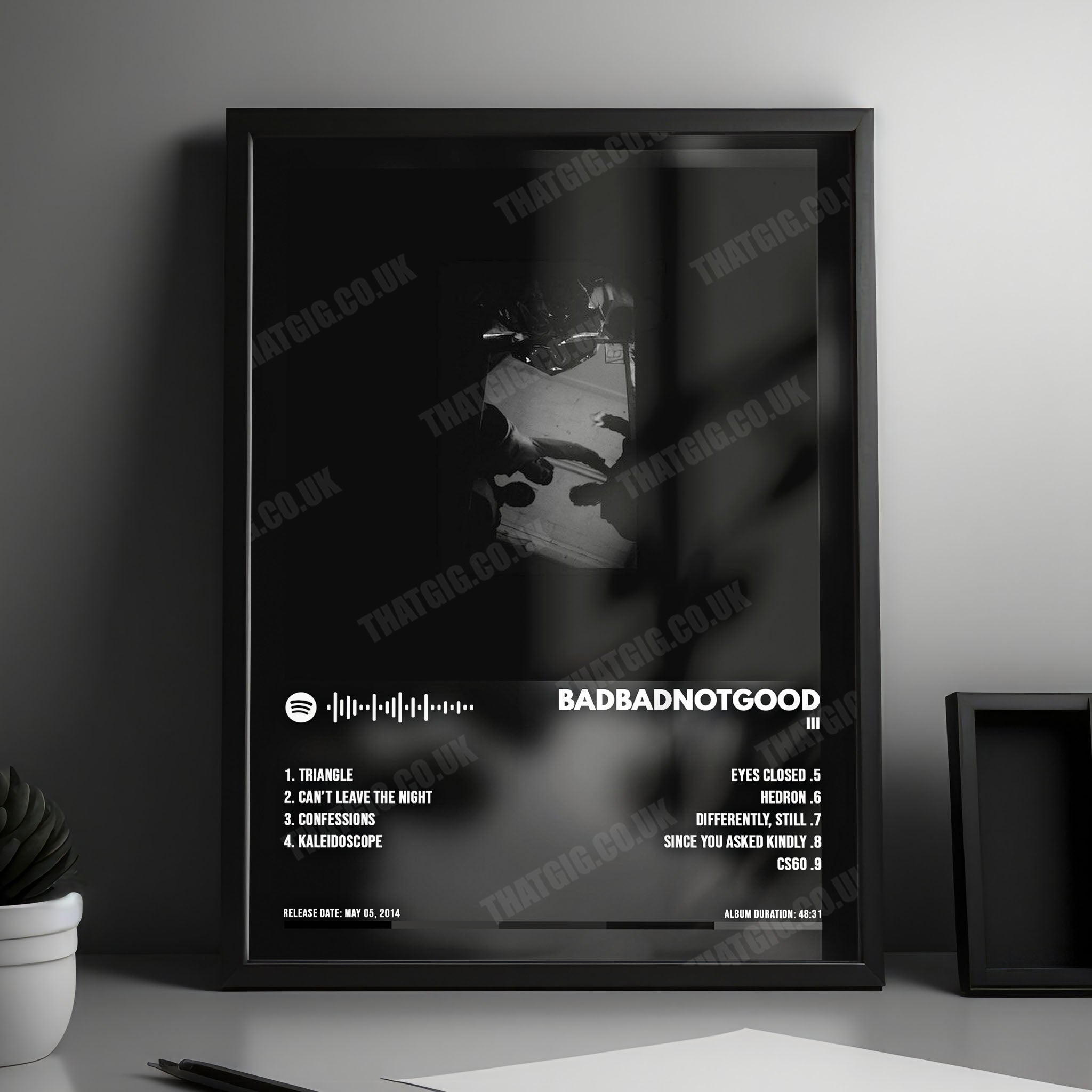 BADBADNOTGOOD "III" Album Cover Poster - with Complete Tracklist