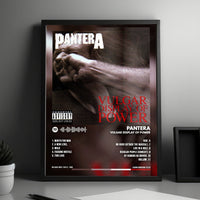 Pantera "Vulgar Display of Power  " Album Cover Poster - with Complete Tracklist