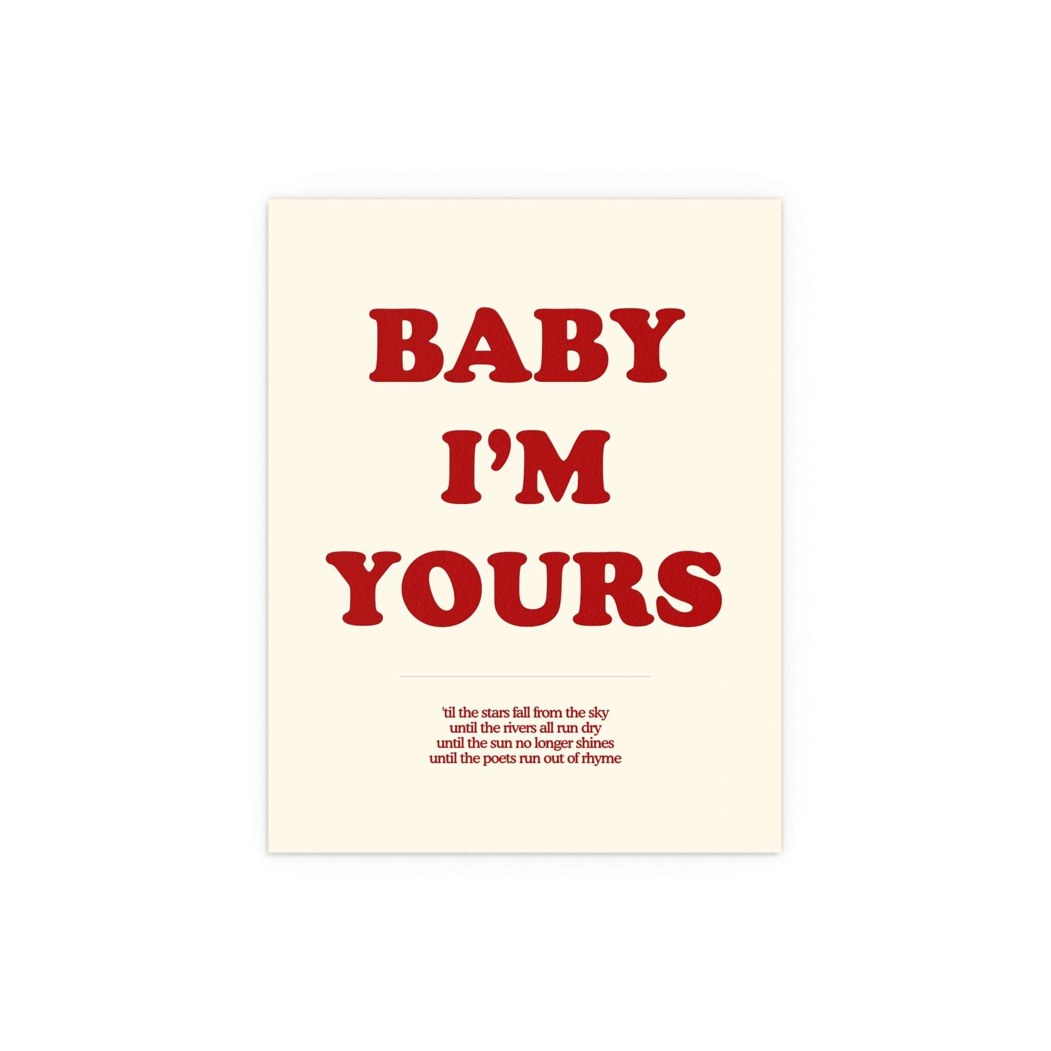 Baby I'm Yours (Off-white & red)