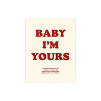Baby I'm Yours (Off-white & red)