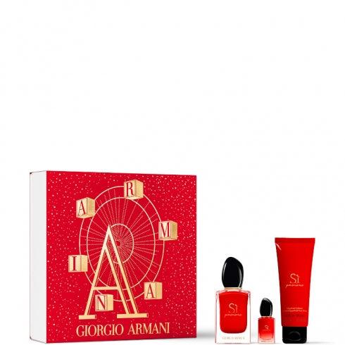 Armani Si Passione EDP 50ml Gift Set + Mini EDP + 75ml  Body Lotion