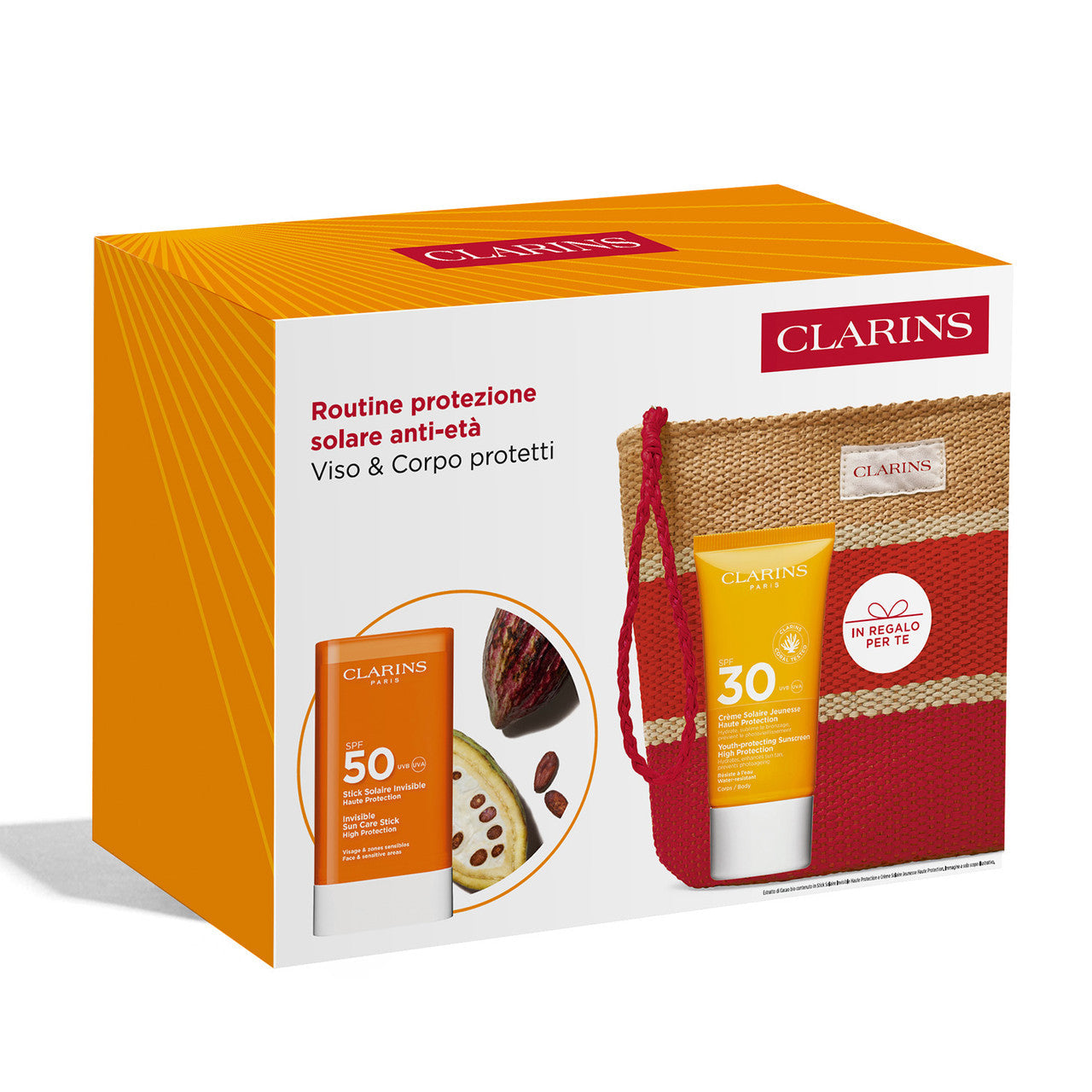 Clarins Invisible Sun Stick SPF50 17g + Youth Sun Cream SPF30 75ml