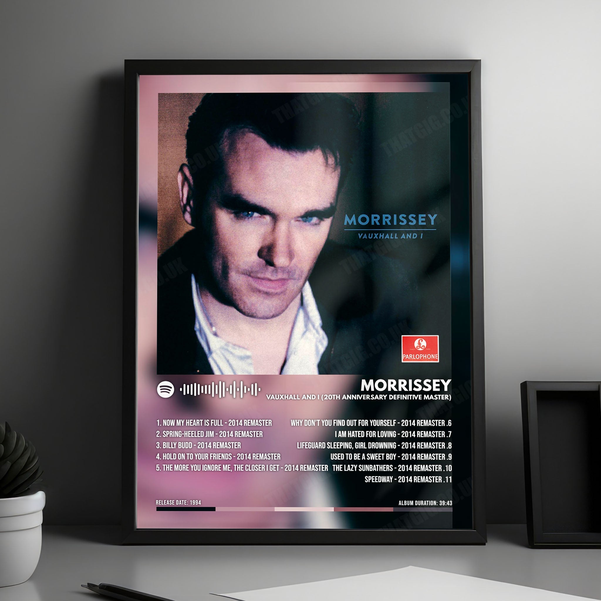 Morrissey "Vauxhall and I" Album Cover Poster - with Complete Tracklist