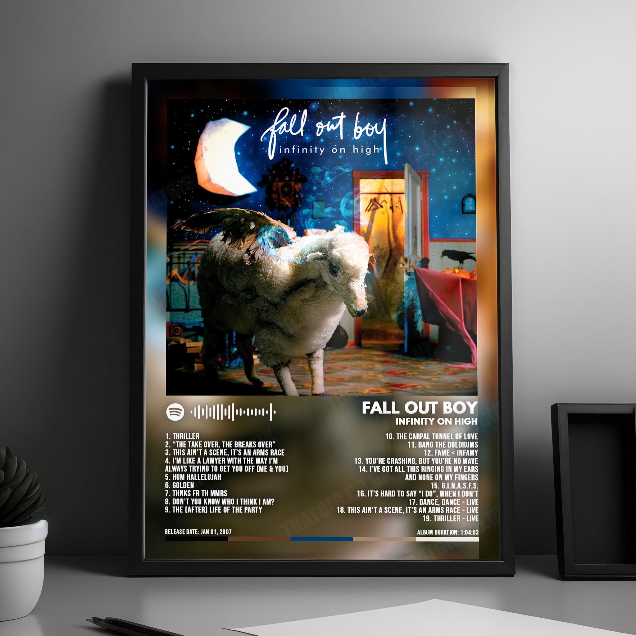 Fall Out Boy "Infinity on High" Album Cover Poster - with Complete Tracklist