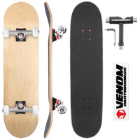 Venom Core Complete Built Skateboard - Natural/Black/Raw - 8.0