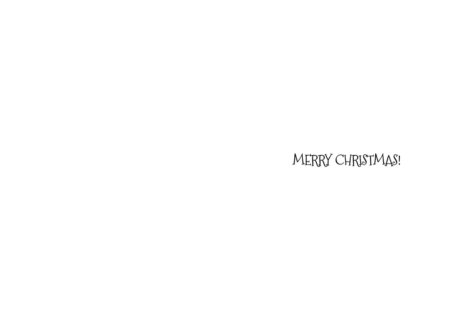 Curious Minds Jolly Santa and Photobombing Reindeer Christmas Card