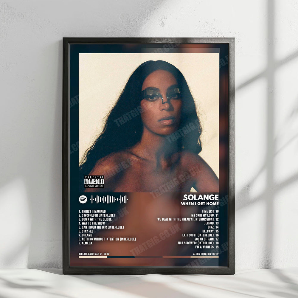 Solange "When I Get Home" Album Cover Poster - with Complete Tracklist