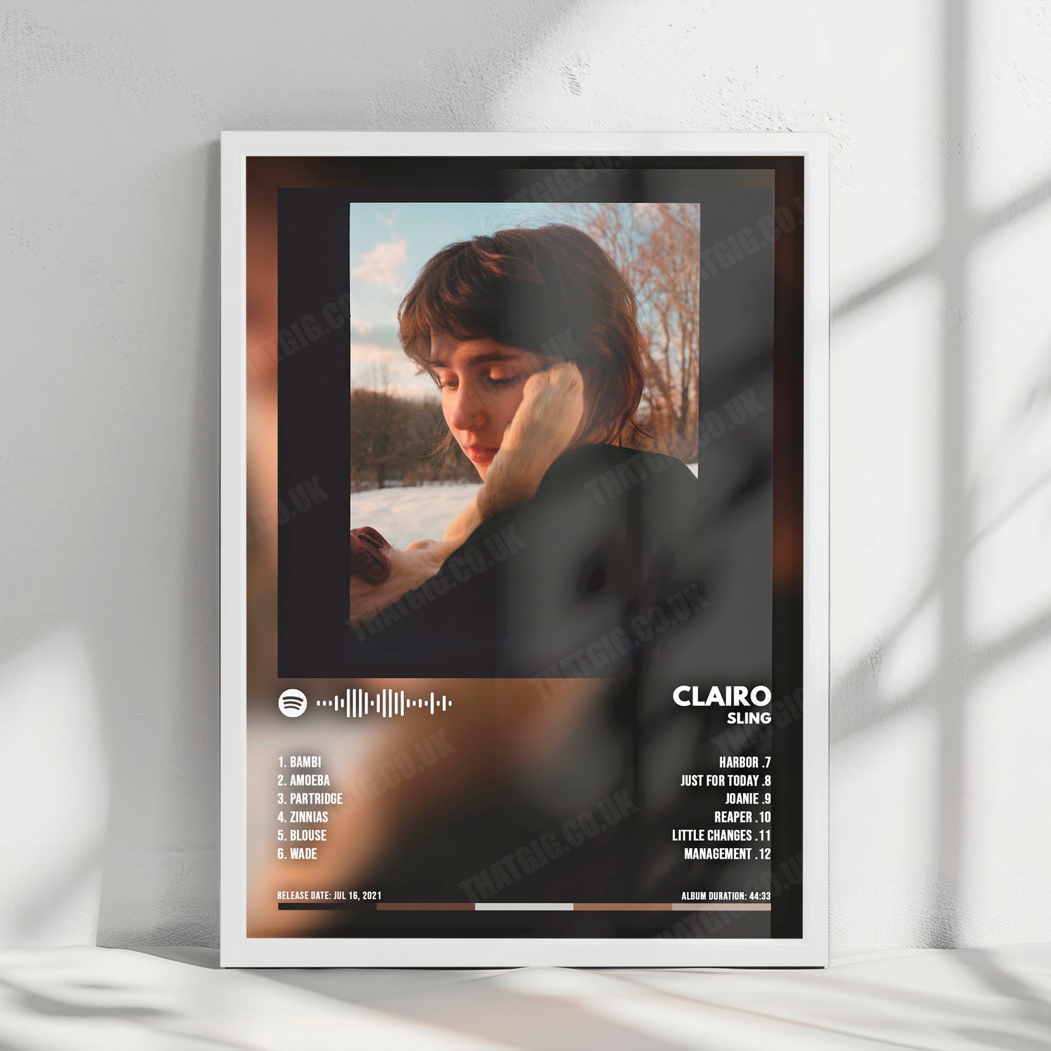 Clairo "Sling" Album Cover Poster - with Complete Tracklist