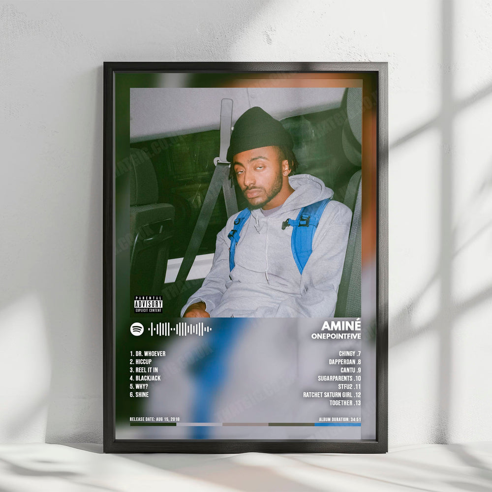 Amine "ONEPOINTFIVE" Album Cover Poster - with Complete Tracklist