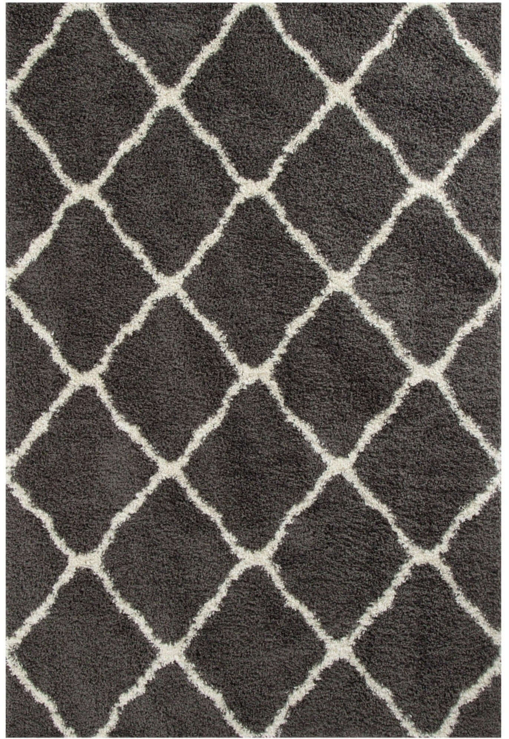 Moroccan Dark Grey Shaggy Rug | 740