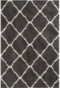 Moroccan Dark Grey Shaggy Rug | 740