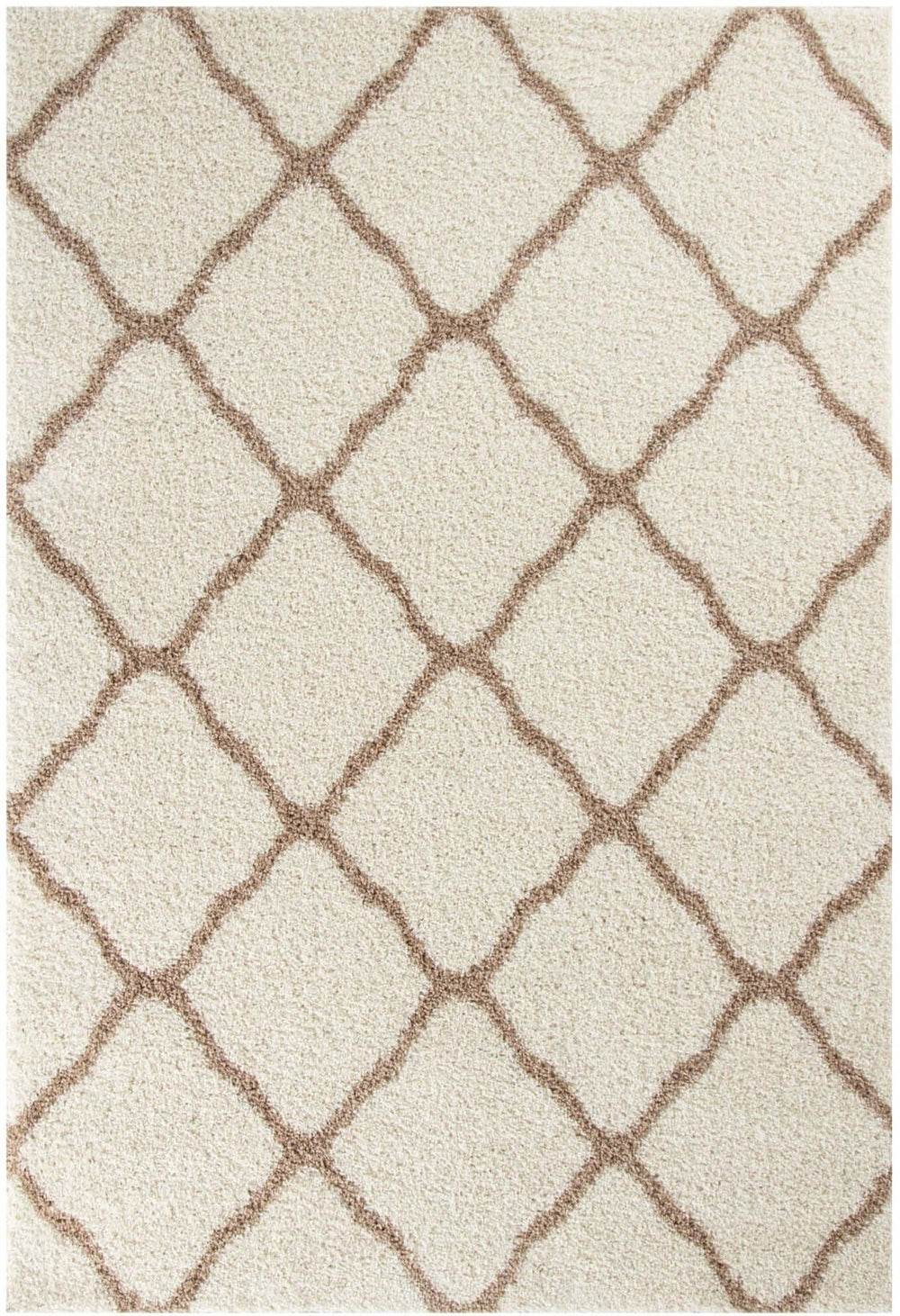 Moroccan Ivory Shaggy Rug | 730