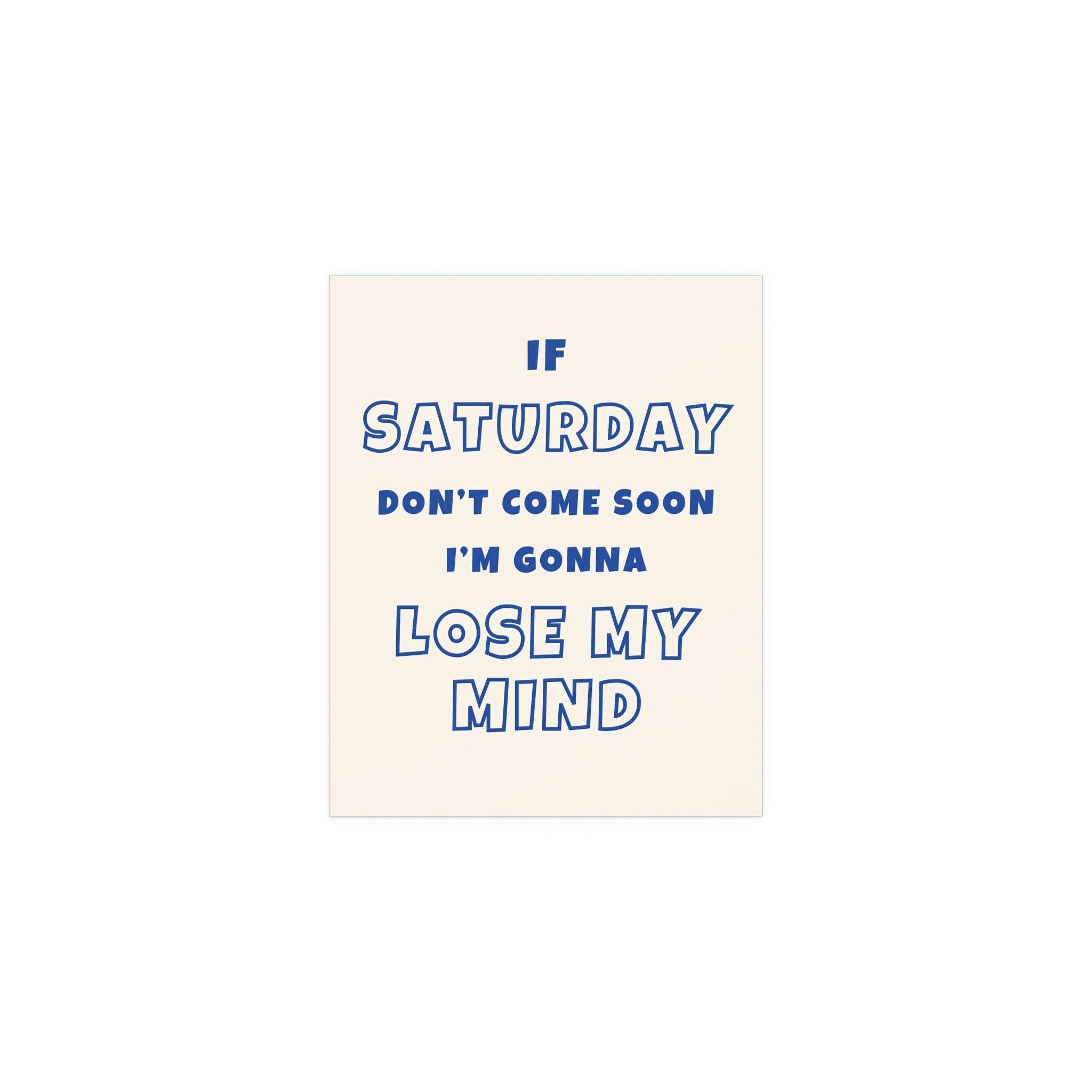 Sam Fender - Saturday (Off-white & Blue)