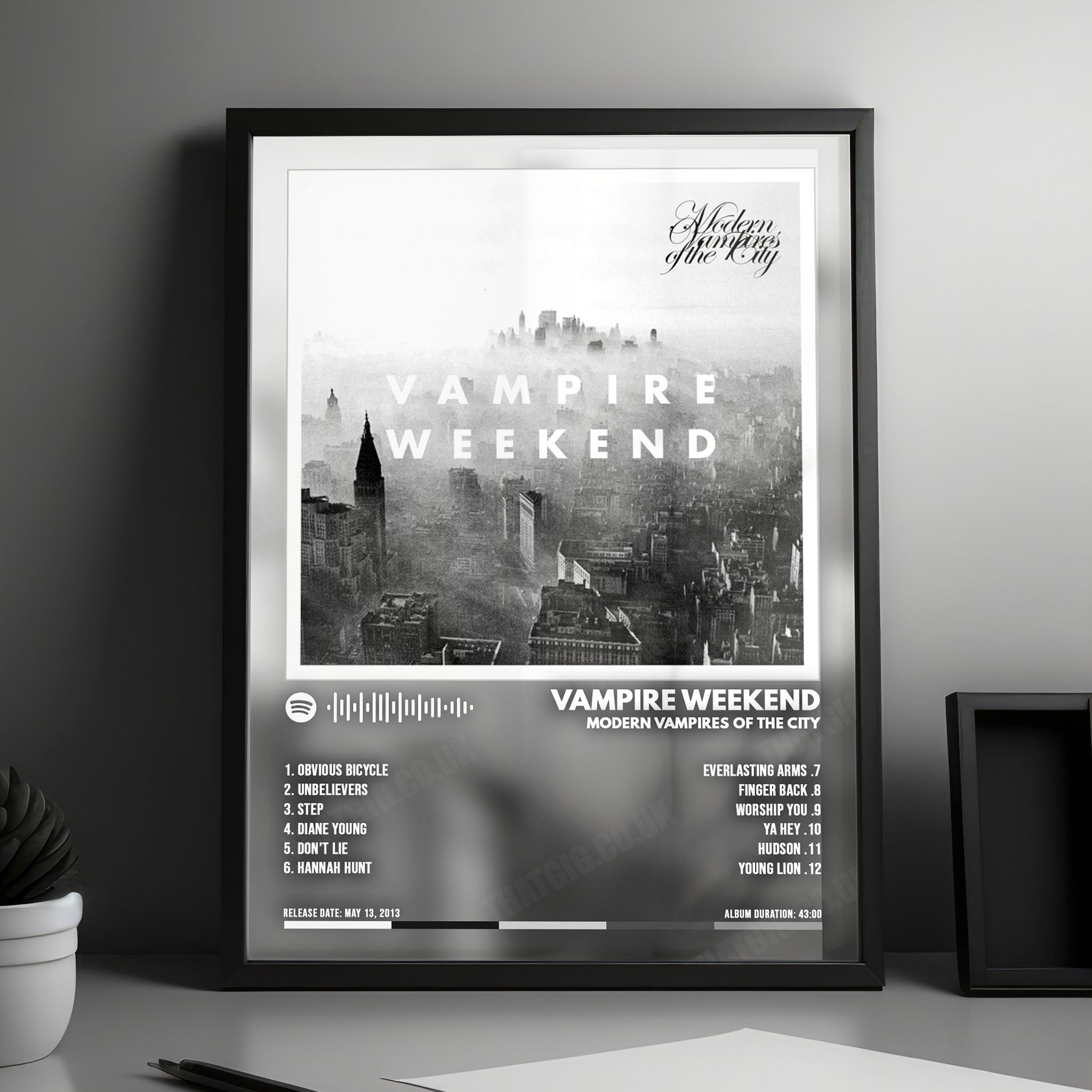 Vampire Weekend "Modern Vampires of the City  " Album Cover Poster - with Complete Tracklist
