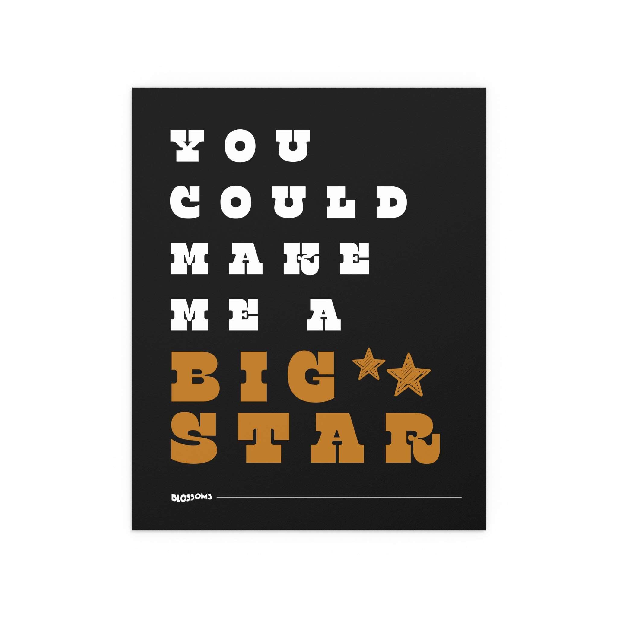 Blossoms - Big Star (Black + White + Orange)