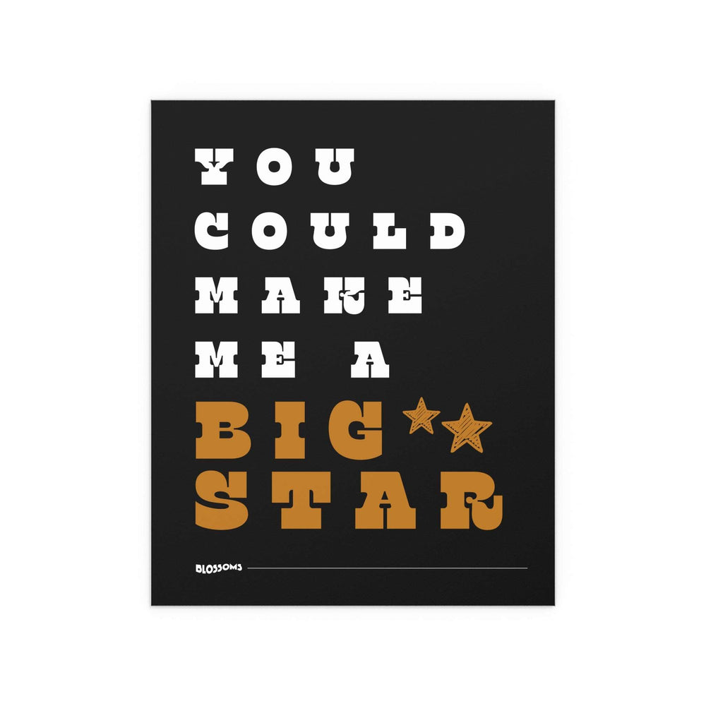 Blossoms - Big Star (Black + White + Orange)