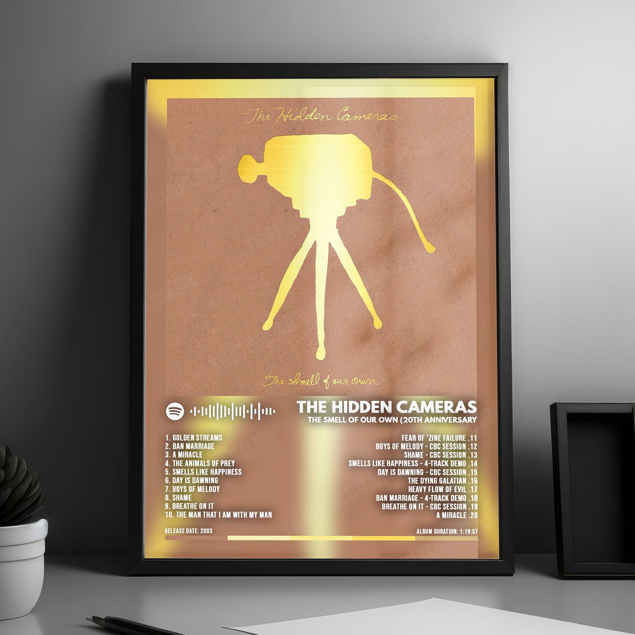 The Hidden Cameras "The Smell of Our Own" Album Cover Poster - with Complete Tracklist