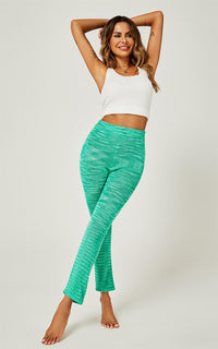 Knitted Fit Trousers In Green