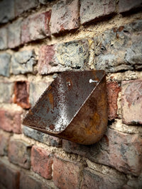Vintage Rusty Metal Wall Mounted Planter / Herb Planter / Plant Pot / Key Holder