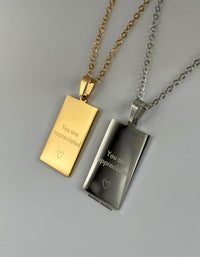 ‘Queen of my Heart’ Necklace - Gold/Silver - Double sided