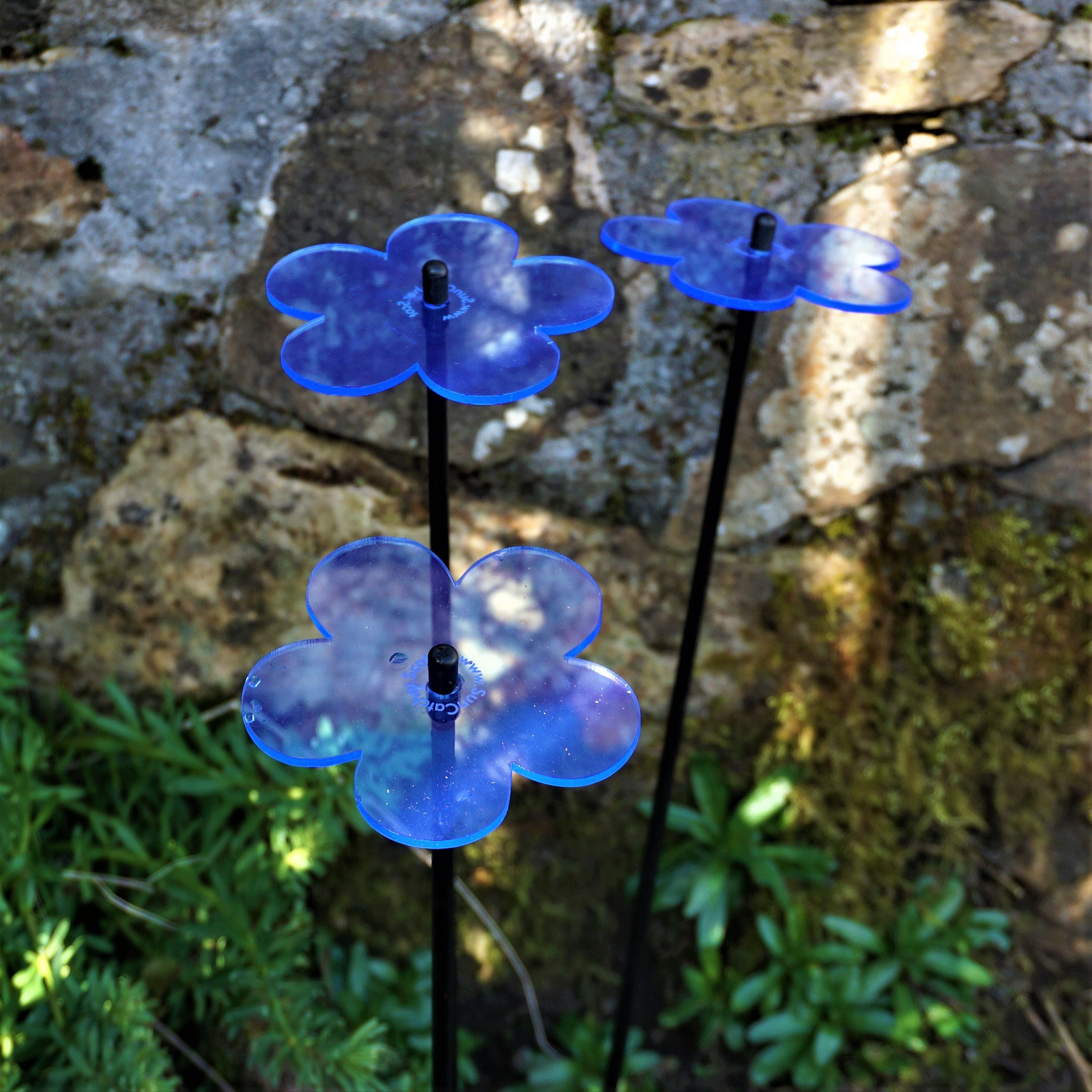 Garden Décor Ornaments Set of 3 'Blossoms'