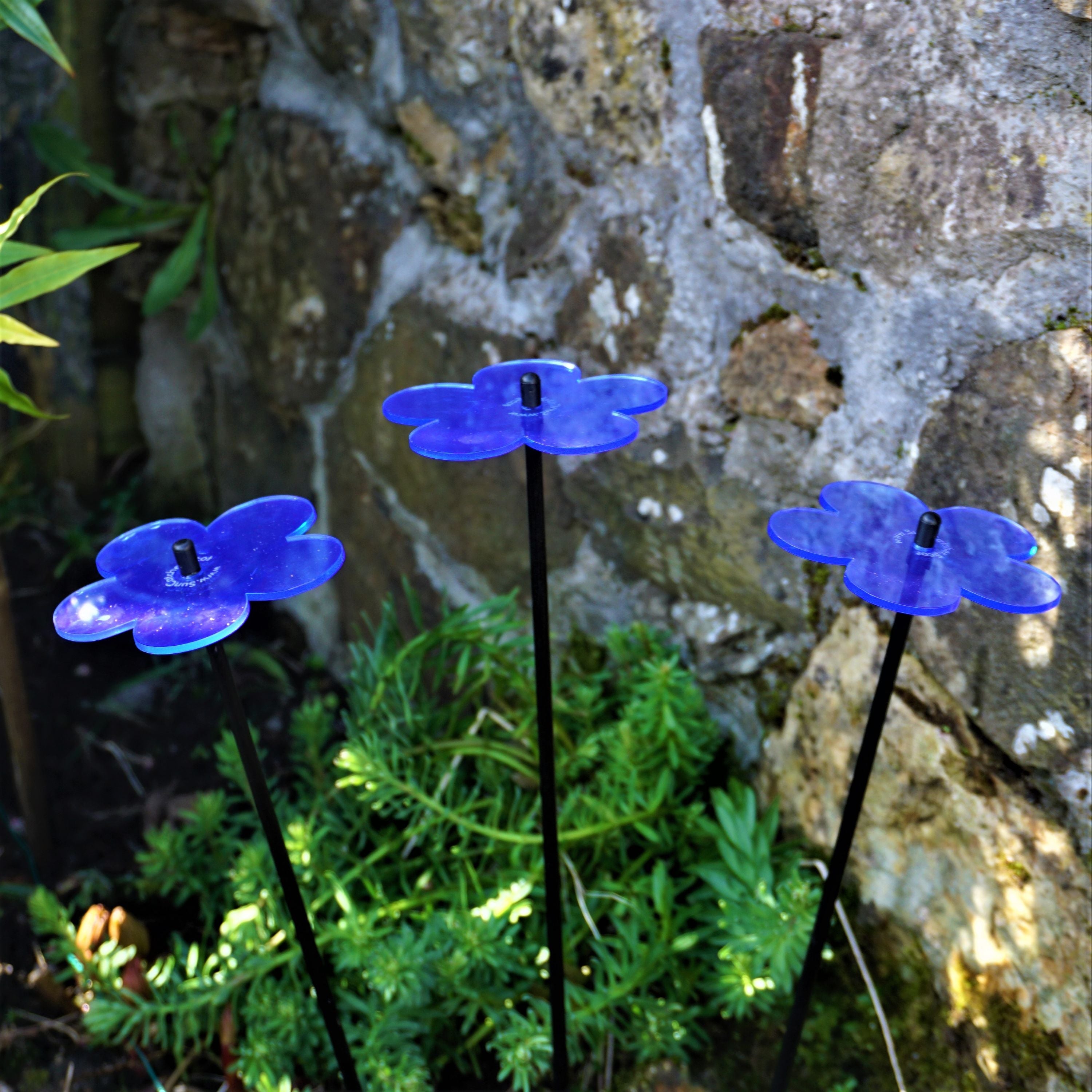 Garden Décor Ornaments Set of 3 'Blossoms'