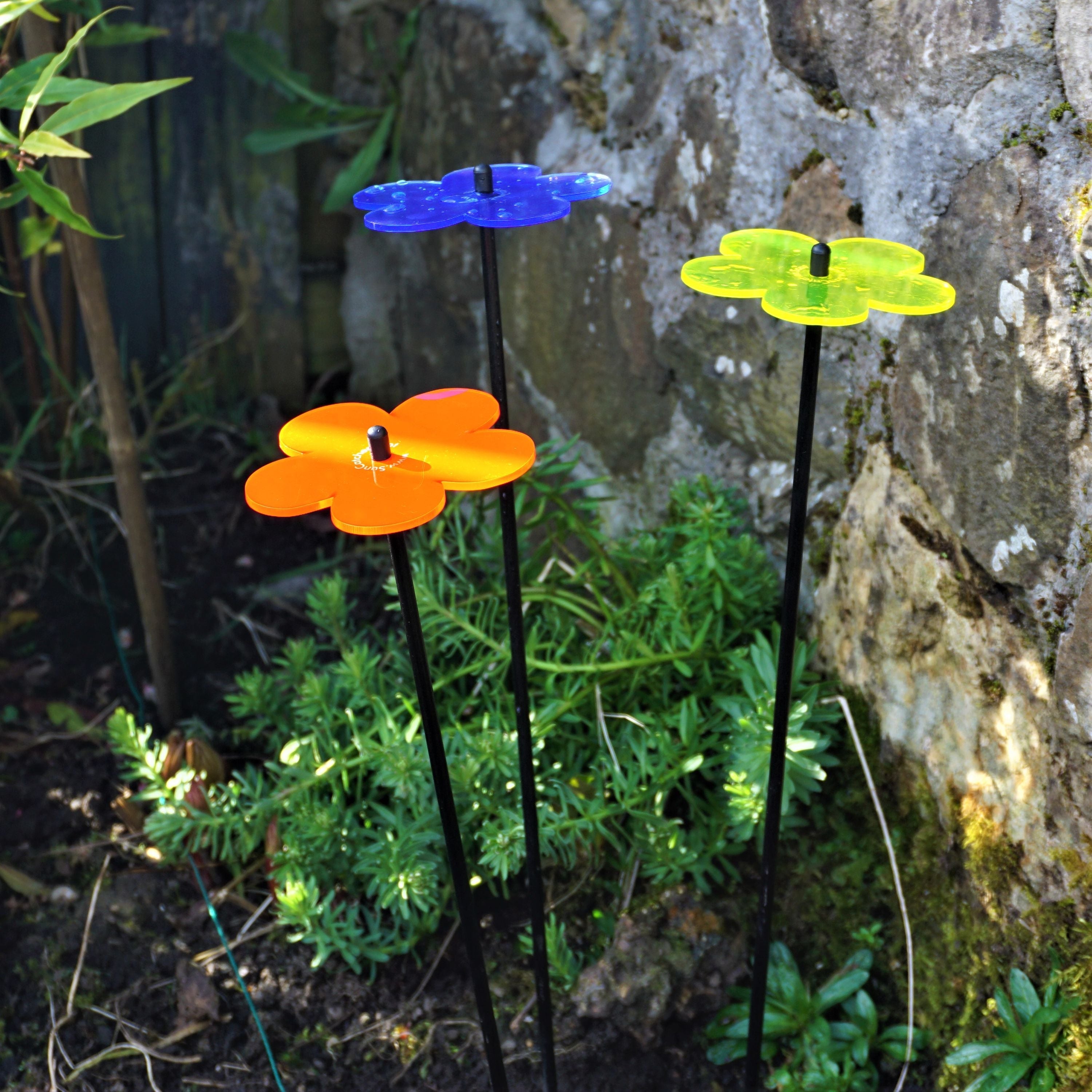 Garden Décor Ornaments Set of 3 'Blossoms'