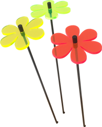 Garden Décor Ornament Set of 3 SunCatcher Daisy Colourful Flower