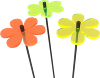 Garden Décor Ornament Set of 3 SunCatcher Daisy Colourful Flower