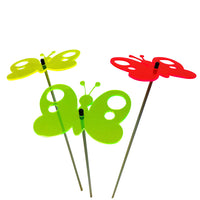Large Garden Decor Ornaments Set of 3 'Peacock Butterflies'