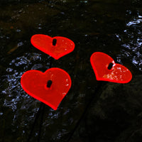 Small Garden Décor Ornaments Set of 3 'Heart'