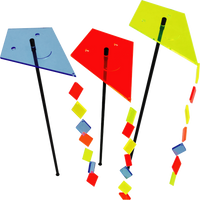 Large Garden Décor Ornaments Set of 3 'Kites with Tail'