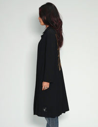 Party Back Coat - Gold Lines Sequin - Black