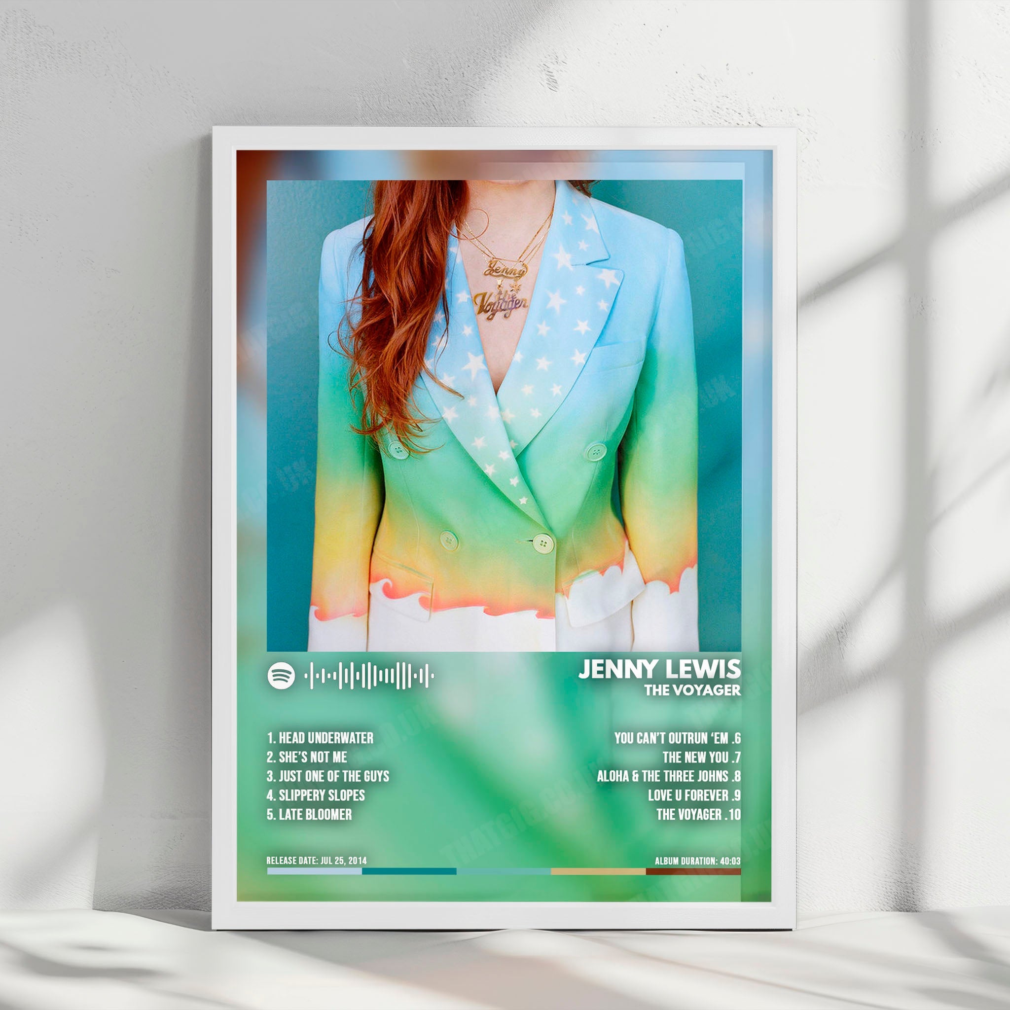 Jenny Lewis "The Voyager" Album Cover Poster - with Complete Tracklist