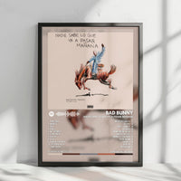 Bad Bunny "Nadie Sabe Lo Que Va a Pasar Mañana" Album Cover Poster - with Complete Tracklist