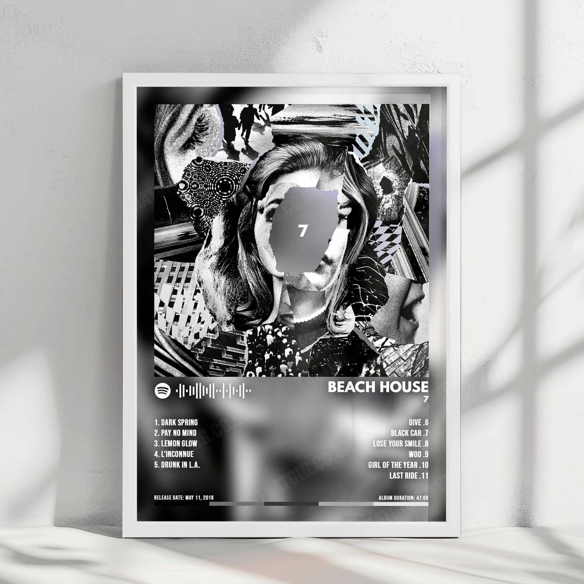 Beach House "7" Album Cover Poster - with Complete Tracklist