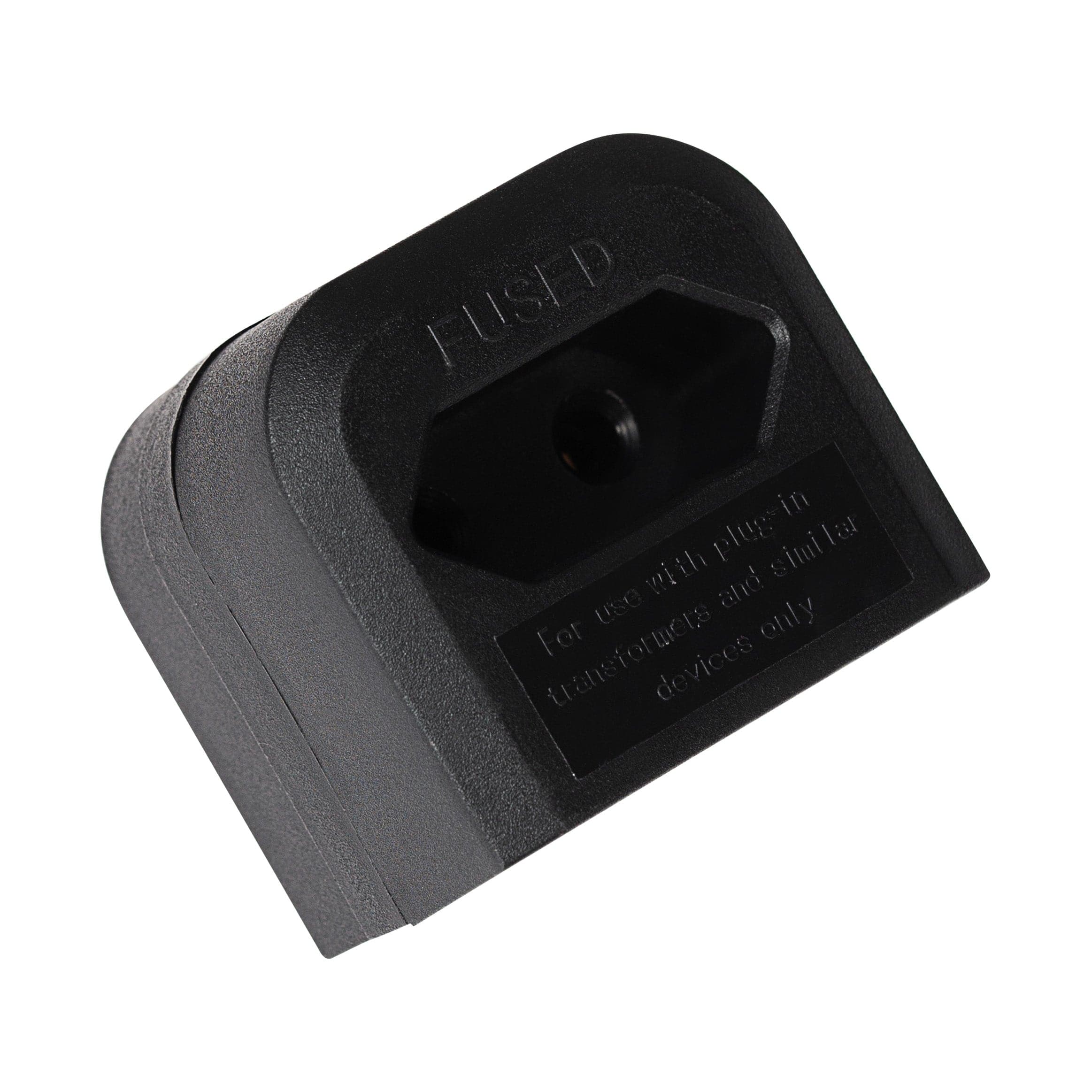 Maplin EU 2 Pin Mains Plug to UK 3 Pin Mains Plug Converter with 3 Amp Fuse - Black