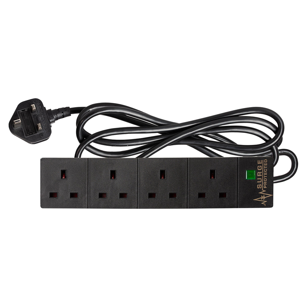 Maplin 2m 4 Socket Extension Lead with Surge Protection