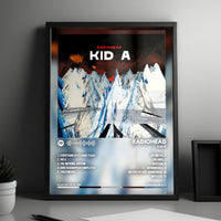 Radiohead "Kid A" Album Cover Poster - with Complete Tracklist
