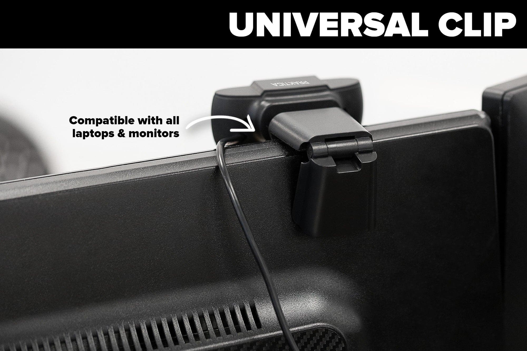 PRAKTICA HD USB-A Webcam with Built-in Noise Reduction Microphone