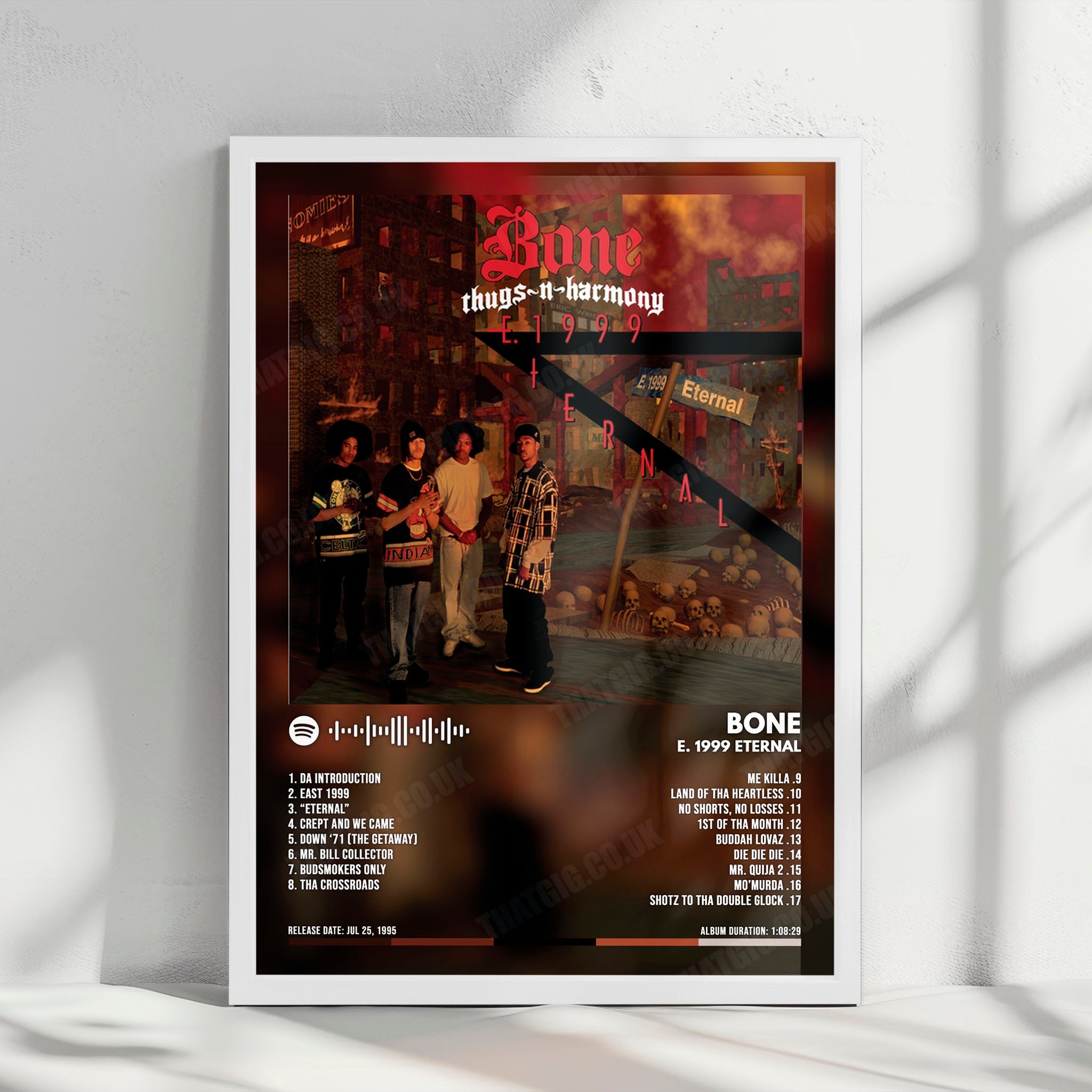 Bone Thugs-N-Harmony "E. 1999 Eternal" Album Cover Poster - with Complete Tracklist